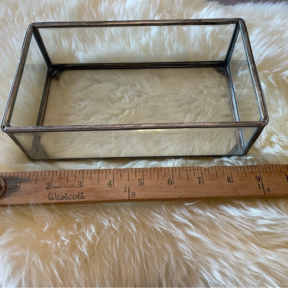 Vintage Pewter and Glass Display Box - Picture 7 of 8